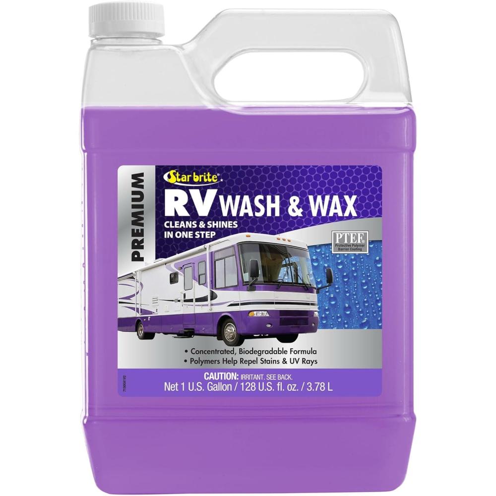image:imageSTAR BRITE RV Wash amp Wax OneStep Concentrated Cleaner UV Protection Ideal for RV Camper Cleaning 16 OZ 071516P128 Oz Gallon