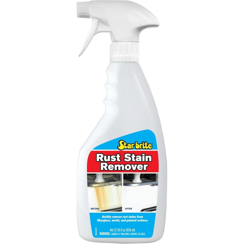 image:imageSTAR BRITE Rust Stain Remover Spray Instantly Dissolve Corrosion Stains on Fiberglass Vinyl Fabric Metal amp Painted Surfaces Also Removes Sprinkler Stains 22 Ounces 089222SSSpray 22 Oz 089222SS