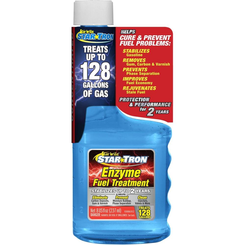 image:imageSTAR BRITE Star Tron Enzyme Fuel Treatment Concentrated Formula 32 Fl Oz Treats up to 512 Gallons Fuel Stabilizer amp Treatment Gasoline Stabilizer Star Tron Marine Enzyme Fuel Treatment8 Oz Treats 128 Gallons