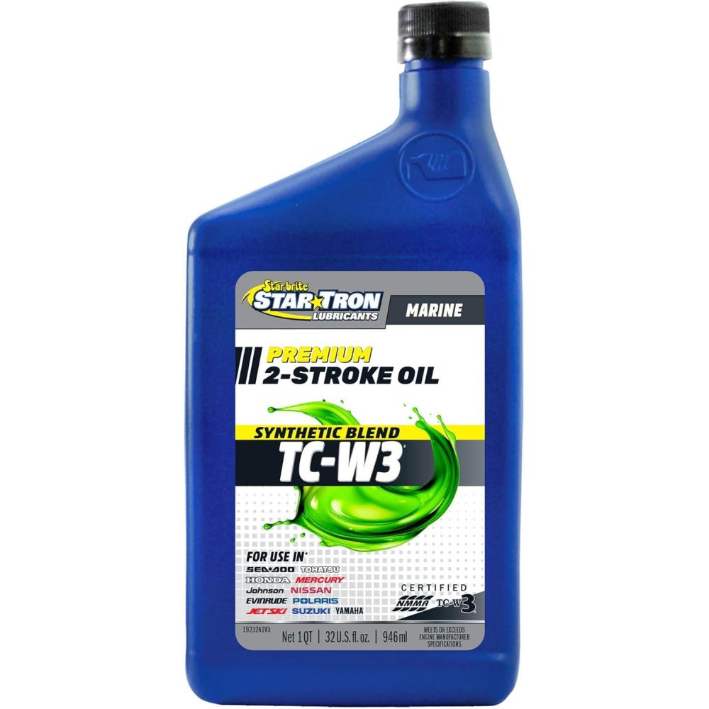 image:imageSTAR BRITE Super Premium 2Cycle Synthetic Blend TCW3 Engine Oil For All Makes amp Models of Outboard Motors amp Personal Watercraft Ideal for High Performance Engines32 Oz