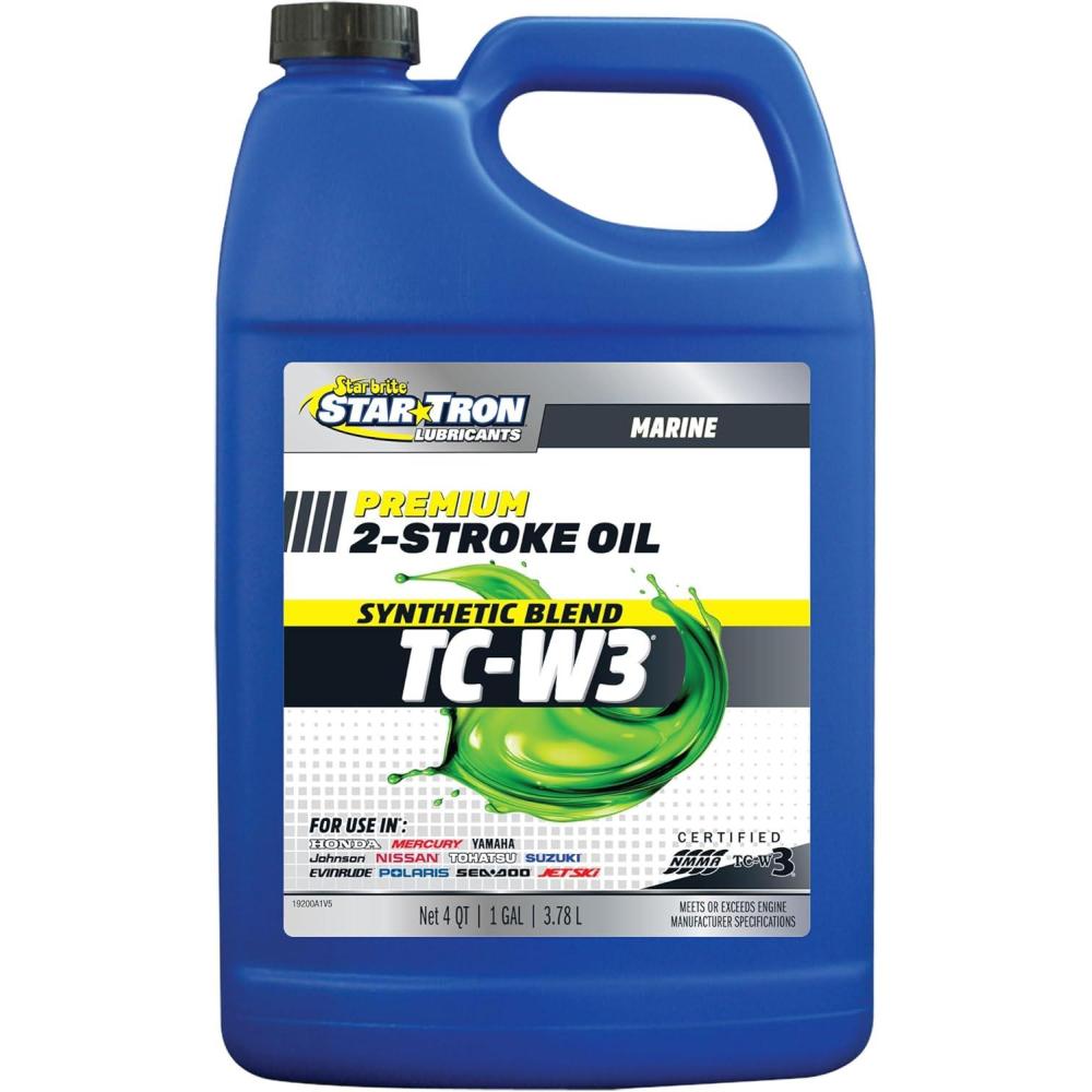 image:imageSTAR BRITE Super Premium 2Cycle Synthetic Blend TCW3 Engine Oil For All Makes amp Models of Outboard Motors amp Personal Watercraft Ideal for High Performance Engines1 Gallon
