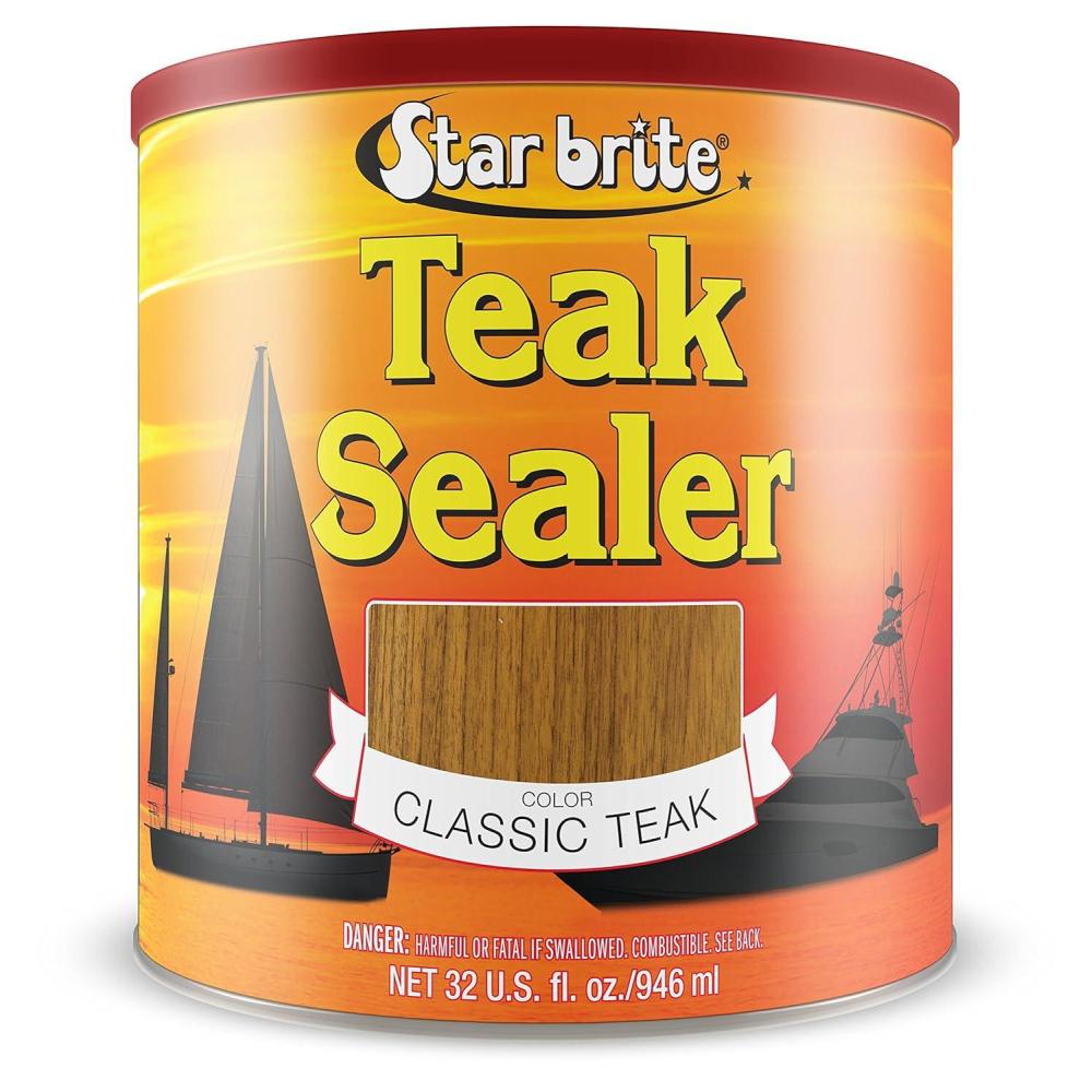 image:imageSTAR BRITE Teak Sealer No Drip No Splash Formula OneCoat Durable Protection for All Fine Woods Perfect for Outdoor Furniture amp Marine Use Classic Teak 32 OZ 088032Classic
