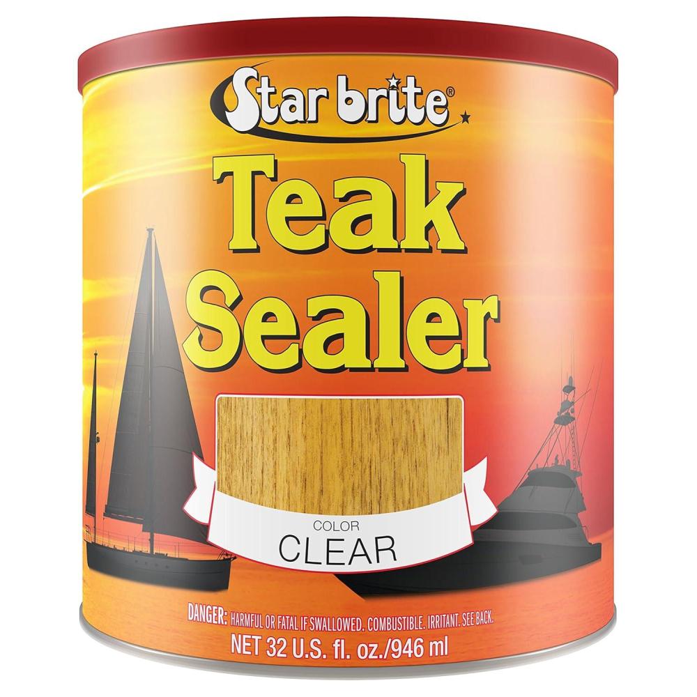 image:imageSTAR BRITE Teak Sealer No Drip No Splash Formula OneCoat Durable Protection for All Fine Woods Perfect for Outdoor Furniture amp Marine Use Classic Teak 32 OZ 088032Clear
