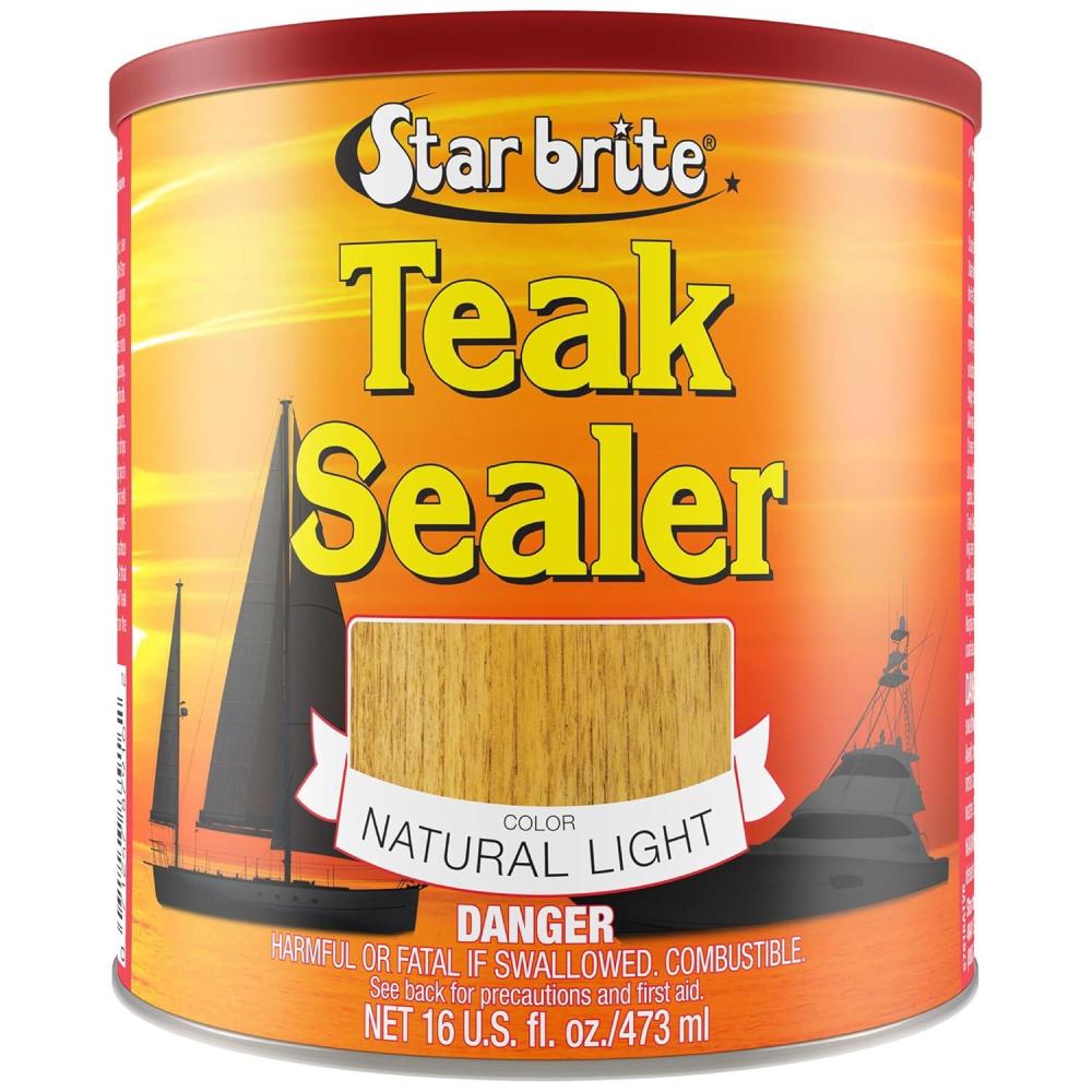 image:imageSTAR BRITE Teak Sealer No Drip No Splash Formula OneCoat Durable Protection for All Fine Woods Perfect for Outdoor Furniture amp Marine Use Classic Teak 32 OZ 088032Natural Light