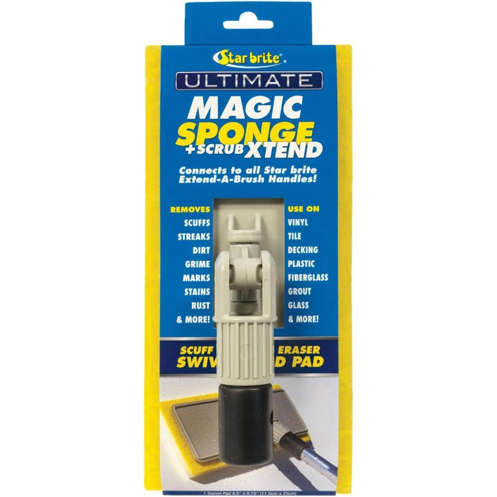image:imageSTAR BRITE Ultimate Magic Sponge Boat Scuff Eraser Melamine Scrubber with Reinforced Core 2 Pack 041000Magic Sponge Scrub XTEND Head
