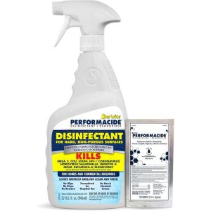 Performacide Disinfectant – Kills COVID-19 Virus in 30 Seconds – No Rinse, No Wipe, No Residue – Just Add Water – 32 OZ. Single Kit (102032)(32 OZ Starter Kit)