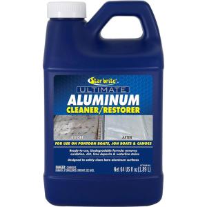 STAR BRITE 87764 Ultimate Aluminum Cleaner & Restorer – Safely Clean Pontoon Boats, Jon Boats & Canoes, 64 oz.(64 Oz (No Sprayer))