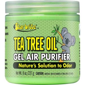 STAR BRITE Australian Tea Tree Oil Gel Air Purifier Tub – Odor Eliminator for Boats, RVs, Autos, Bathrooms & Offices(96508- 8 oz)