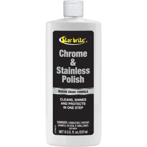 STAR BRITE Chrome & Stainless Polish – Marine Grade Formula Protects Against Pitting, Salt Deposits, Staining & Rust on Chrome, Stainless Steel, Copper, Tin & Brass (082708)