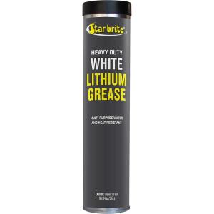 STAR BRITE Heavy-Duty White Lithium Grease – All-Weather, High-Performance Lubricant for Marine, Auto, and Industrial Applications 14 OZ Cartridge (026214)(Cartridge)