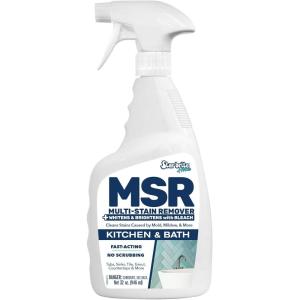 STAR BRITE Home MSR Multi-Stain Remover with Bleach – Fast-Acting Cleaner for Kitchen & Bath – Whitens, Brightens and Removes Stains and Scum on Grout, Tile, Sinks and Countertops(32 OZ Spray)