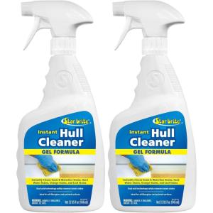 STAR BRITE Instant Hull Cleaner – 32 Oz Gel Spray – Easily Remove Stains, Scum Lines & Grime on Boat Hulls, Fiberglass, Plastic & Painted Surfaces – Easy to Use Formula (096132)(32 Fl Oz (Pack of 2))