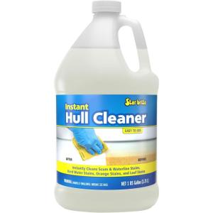 STAR BRITE Instant Hull Cleaner – Easily Remove Stains, Scum Lines & Grime for Boat Hulls, Fiberglass, Plastic & Painted Surfaces – Wipe On, Rinse Off Formula 32 Ounces (081732)(128 Oz Gallon)