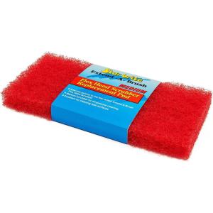 STAR BRITE Large Scrub Pad with Flexible Head Scrubber – Medium Texture (Red) – Attach to Extension Handle for an Extra 3’-10’ of Reach (040124)(Red Scrubber (Medium))