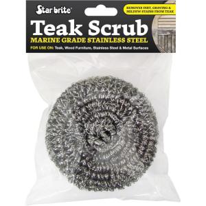 STAR BRITE Marine-Grade Stainless Steel Scrub Scouring Pad Scrubber – Refinish Wood Furniture & Boat Teak(1 unit)