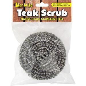 STAR BRITE Marine-Grade Stainless Steel Scrub Scouring Pad Scrubber – Refinish Wood Furniture & Boat Teak((Pack of 12))
