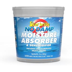 STAR BRITE No Damp Moisture Absorber & Dehumidifier – Simple, Portable, Humidity Control for Boats, RVs, Seasonal Homes & More – Prevent Musty Odor & Moisture Damage(12 OZ Bucket)
