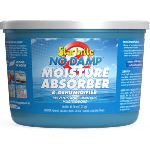 STAR BRITE No Damp Moisture Absorber & Dehumidifier – Simple, Portable, Humidity Control for Boats, RVs, Seasonal Homes & More – Prevent Musty Odor & Moisture Damage(36 OZ Bucket)