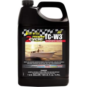STAR BRITE Premium 2-Cycle Engine Oil TC-W3 – High-Grade Synthetic Blend for All 2-Stroke Outboard Motors, Personal Watercraft & High-Performance Engines(1 Gallon)