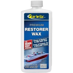 STAR BRITE Premium Restorer Wax – For Medium to Heavy Oxidation – Cleans & Restores in One Easy Step – Seals & Protects for a Brilliant Finish(16 Ounce)