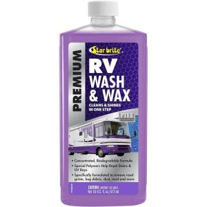 STAR BRITE RV Wash & Wax – One-Step Concentrated Cleaner, UV Protection – Ideal for RV, Camper Cleaning – 16 OZ (071516P)(16 Ounce)