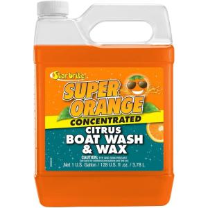 STAR BRITE Super Orange Citrus Boat Wash & Wax – Premium Concentrated Formula for Ultimate Shine & Protection(128 oz Gallon)