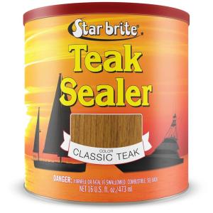 STAR BRITE Teak Sealer – No Drip, No Splash Formula – One-Coat, Durable Protection for All Fine Woods – Perfect for Outdoor Furniture & Marine Use – Classic Teak 32 OZ (088032)(Multicolor)