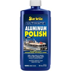 STAR BRITE Ultimate Aluminum Polish – Adds a Deep Protective Shine, Removes Light Oxidation, and Helps Preserve Restored Finishes – Marine Grade for Pontoons, Jon Boats & Canoes