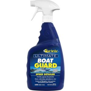 STAR BRITE Ultimate Boat Guard Speed Detailer & Protectant Spray – High-Gloss UV Protection for Marine Surfaces, Easy Spray On Wipe Off Formula(32 oz)