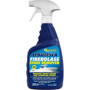 STAR BRITE Ultimate Fiberglass Stain Remover – Easy-to-Use Marine Grade Solution to Eliminate Tough Rust, Leaf & Waterline Stains for Boats and More – Maximum Cleaning Power Gel Spray(32 Oz Gel Spray)