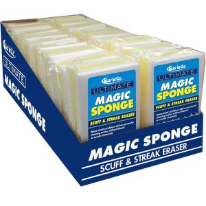 STAR BRITE Ultimate Magic Sponge – Boat Scuff Eraser Melamine Scrubber with Reinforced Core – 2 Pack (041000)(Magic Sponge Eraser 18 Pk Display)