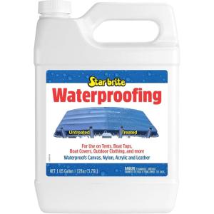 STAR BRITE Waterproofing Spray, Waterproofer + Stain Repellent + UV Protection for Boat Covers, Car Covers, Bimini Tops, Tents, Jackets, Backpacks, Boots, Awnings, Patio Covers & More(128 Oz Waterproofing Gallon)