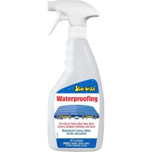STAR BRITE Waterproofing Spray, Waterproofer + Stain Repellent + UV Protection for Boat Covers, Car Covers, Bimini Tops, Tents, Jackets, Backpacks, Boots, Awnings, Patio Covers & More(22 Oz Waterproof Spray)