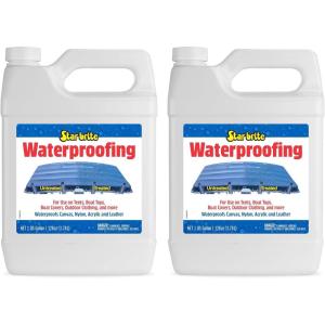 STAR BRITE Waterproofing Spray, Waterproofer + Stain Repellent + UV Protection for Boat Covers, Car Covers, Bimini Tops, Tents, Jackets, Backpacks, Boots, Awnings, Patio Covers & More(1 Gallon 2 Pack)