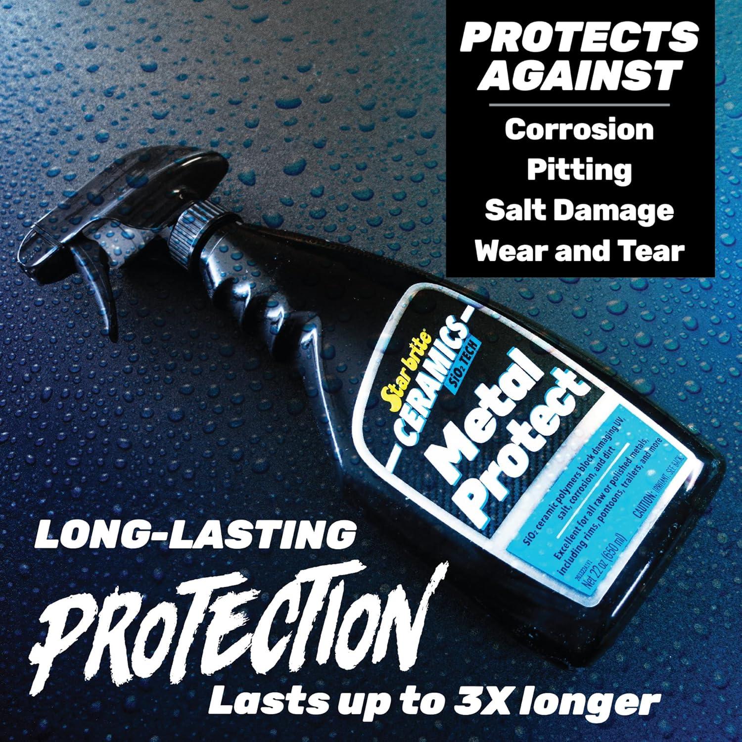 image:imageSTAR BRITE Ceramics Metal Protect SiO2 Polymer Protection Durable Barrier Against Corrosion Pitting Salt Damage for Pontoons Trailers Towers 22 oz Spray 203322