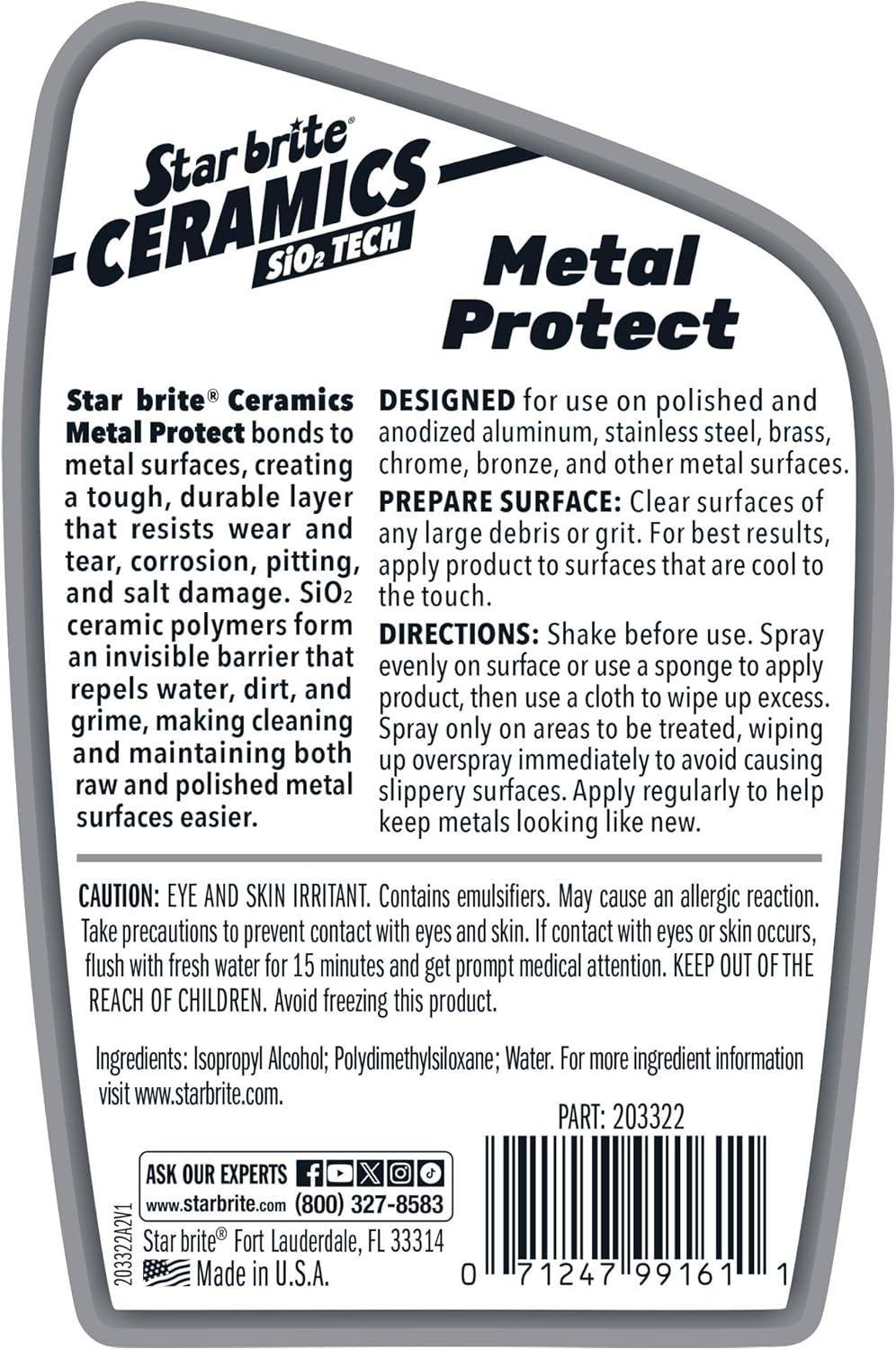 image:imageSTAR BRITE Ceramics Metal Protect SiO2 Polymer Protection Durable Barrier Against Corrosion Pitting Salt Damage for Pontoons Trailers Towers 22 oz Spray 203322