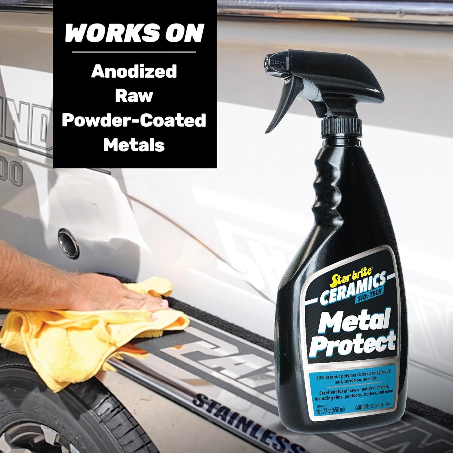 image:imageSTAR BRITE Ceramics Metal Protect SiO2 Polymer Protection Durable Barrier Against Corrosion Pitting Salt Damage for Pontoons Trailers Towers 22 oz Spray 203322