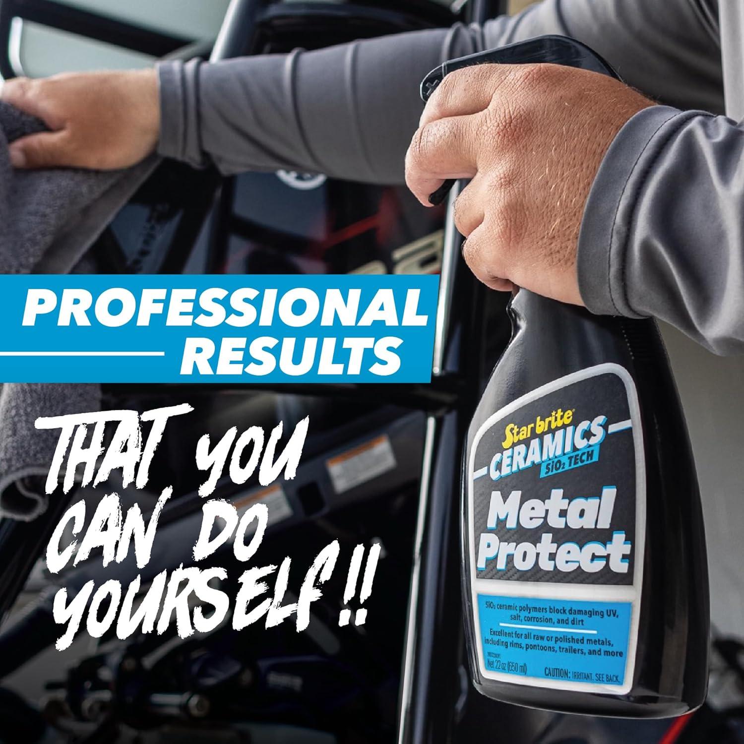 image:imageSTAR BRITE Ceramics Metal Protect SiO2 Polymer Protection Durable Barrier Against Corrosion Pitting Salt Damage for Pontoons Trailers Towers 22 oz Spray 203322