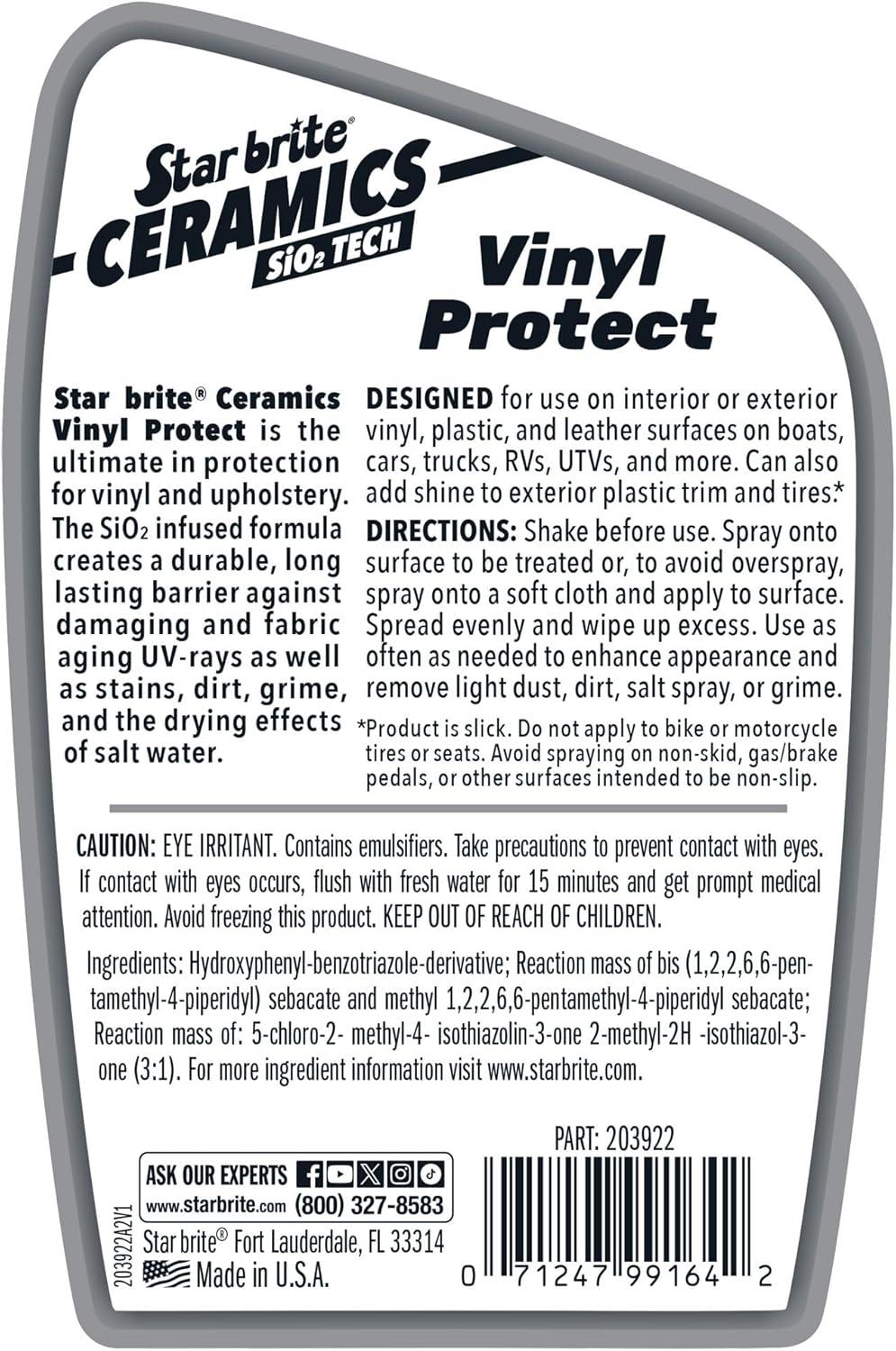 image:imageSTAR BRITE Ceramics Vinyl Protect Ultimate Upholstery amp Vinyl Protection SiO2 Infused UV amp Stain Resistant