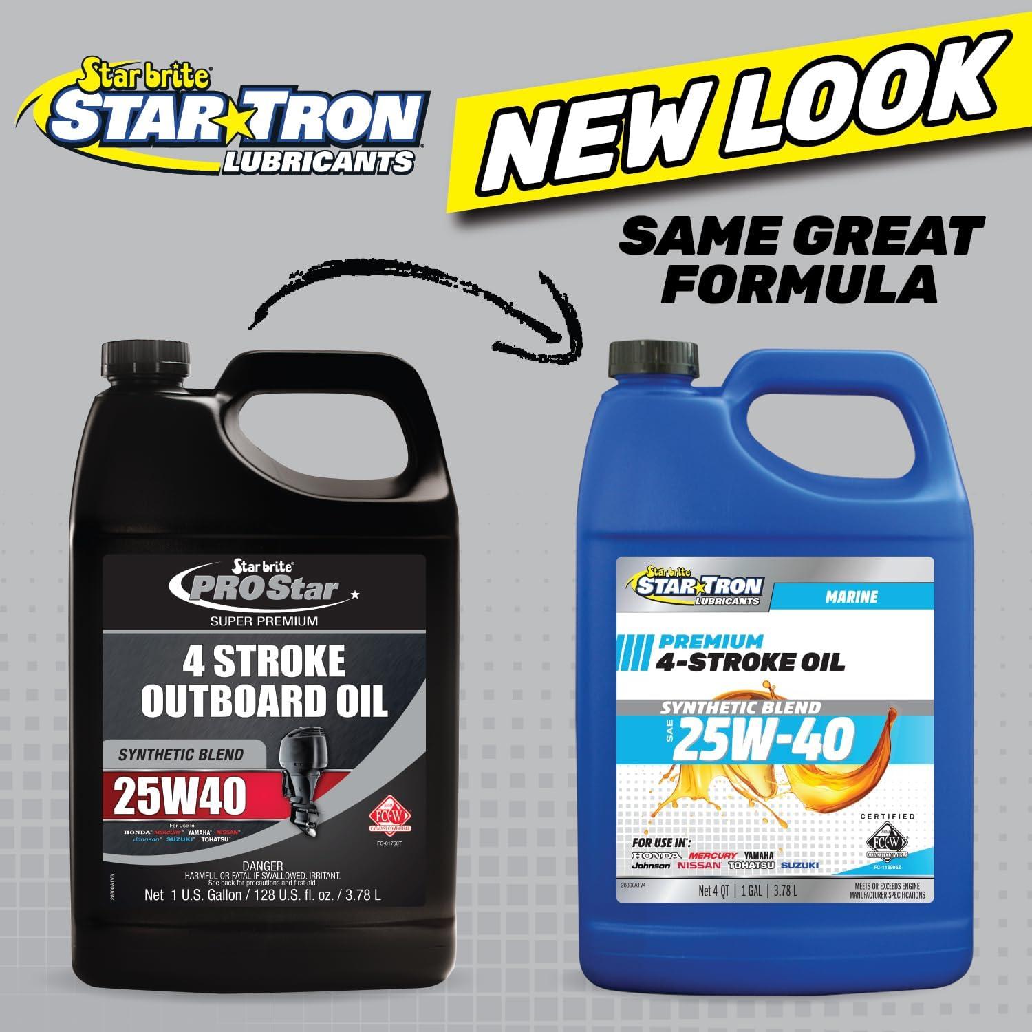 image:imageSTAR BRITE Star Tron Premium 4 Stroke Marine Oil 10W30 Synthetic Blend Engine Oil for Outboards Gasoline Inboards amp Stern Drives NMMA FCW Certified 32 OZ 02813225w40