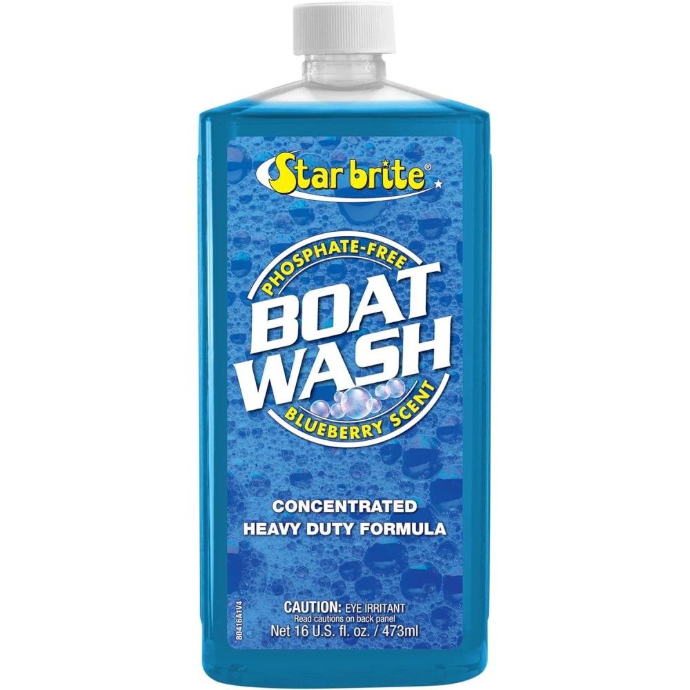 image:imageSTAR BRITE Concentrated Boat Wash HeavyDuty NonStreak Formula for Sparkling Hulls Decks Chrome and Fittings Fresh Blueberry Scent 128 OZ Gallon 08040016 OZ Wash