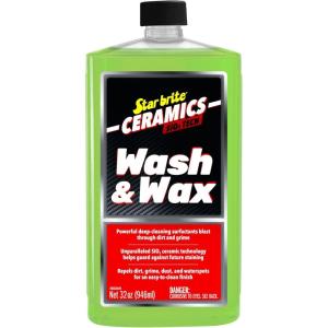 STAR BRITE Ceramic Wash & Wax – Watermelon Scent – Ultimate Protection and Shine, SiO2-Infused, Repels Dirt, Grime, UV Damage – 32 oz (203532)