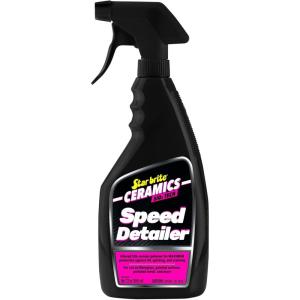 STAR BRITE Ceramics Speed Detailer SiO2 Infused – Ultimate Shine & Protection for Vehicles & Boats, Enhances Water Beading 22 oz Spray (203722)