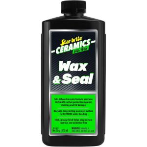 STAR BRITE Ceramics Wax & Seal – Green Apple Scent – SiO2 Tech for Ultimate Protection, Repels Water, Dirt, UV – Ideal for Fiberglass, Gelcoat, Painted Surfaces – 16 oz (204116)
