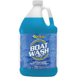 STAR BRITE Concentrated Boat Wash – Heavy-Duty, Non-Streak Formula for Sparkling Hulls, Decks, Chrome and Fittings – Fresh Blueberry Scent – 128 OZ Gallon (080400)(128 OZ Wash)