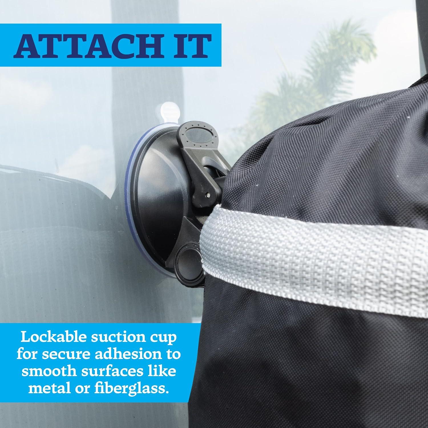 image:imageSTAR BRITE Mesh Trash Bag with Locking Suction Cup amp Litter Guard Cinch Tie for Boats RVs Gold Carts amp Outdoor Adventures Durable amp Washable 5 Gallon Capacity 52074