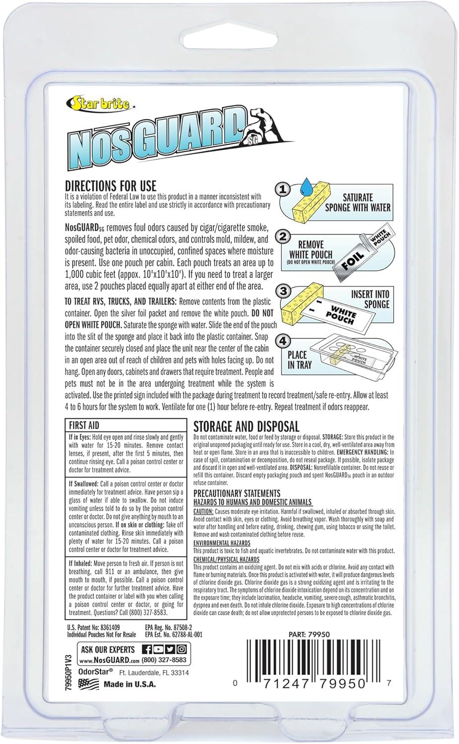 image:imageSTAR BRITE NosGUARD SG RV Odor Eliminator Deep Penetrating Vapor System Twin Pack 10G 079950Rv Odor Eliminator