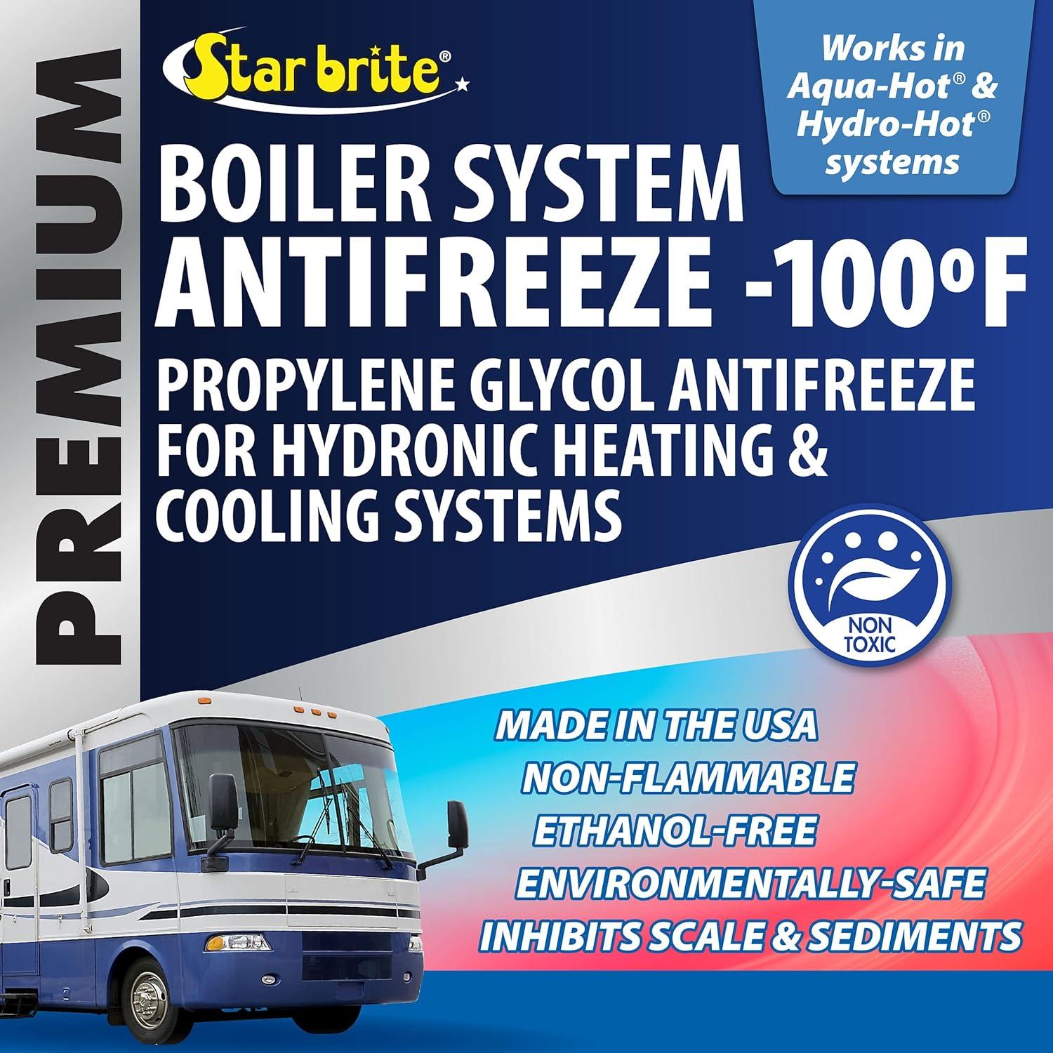 image:imageSTAR BRITE Premium 100 Boiler System Antifreeze Propylene Glycol Heating amp Cooling Fluid Made in USA 1 Gallon 032700