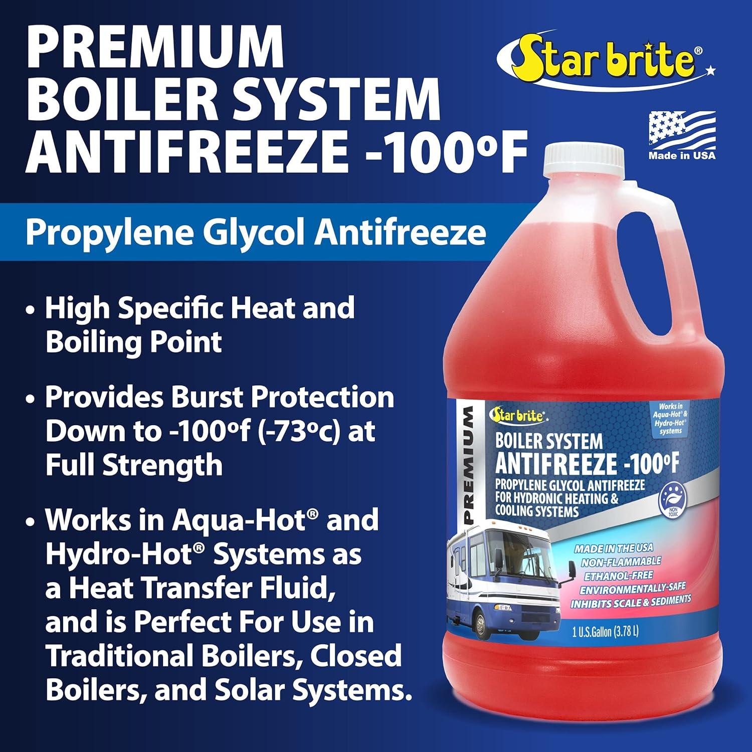 image:imageSTAR BRITE Premium 100 Boiler System Antifreeze Propylene Glycol Heating amp Cooling Fluid Made in USA 1 Gallon 032700
