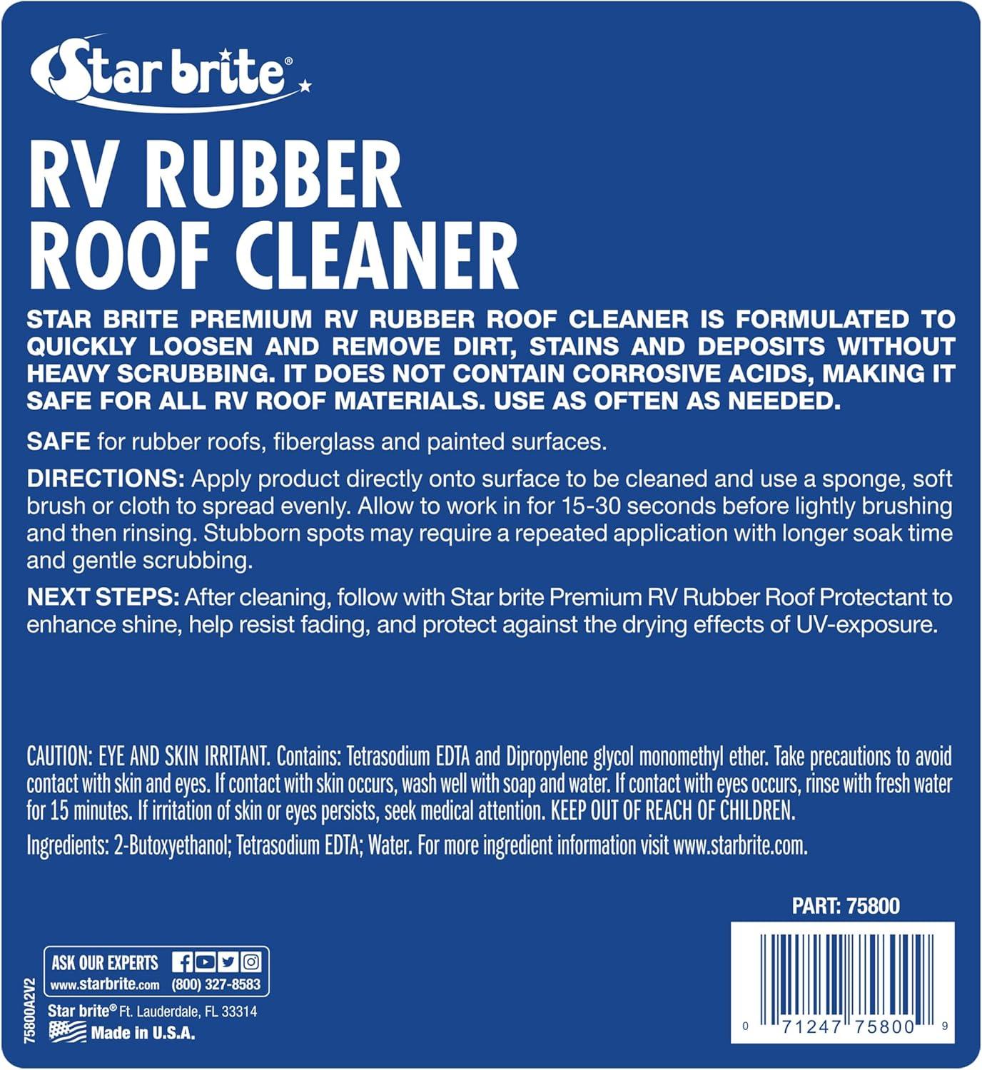 image:imageSTAR BRITE Premium RV Rubber Roof Cleaner Effortless Cleaning for Camper Roofs Fiberglass amp Painted Surfaces128 Oz Gallon